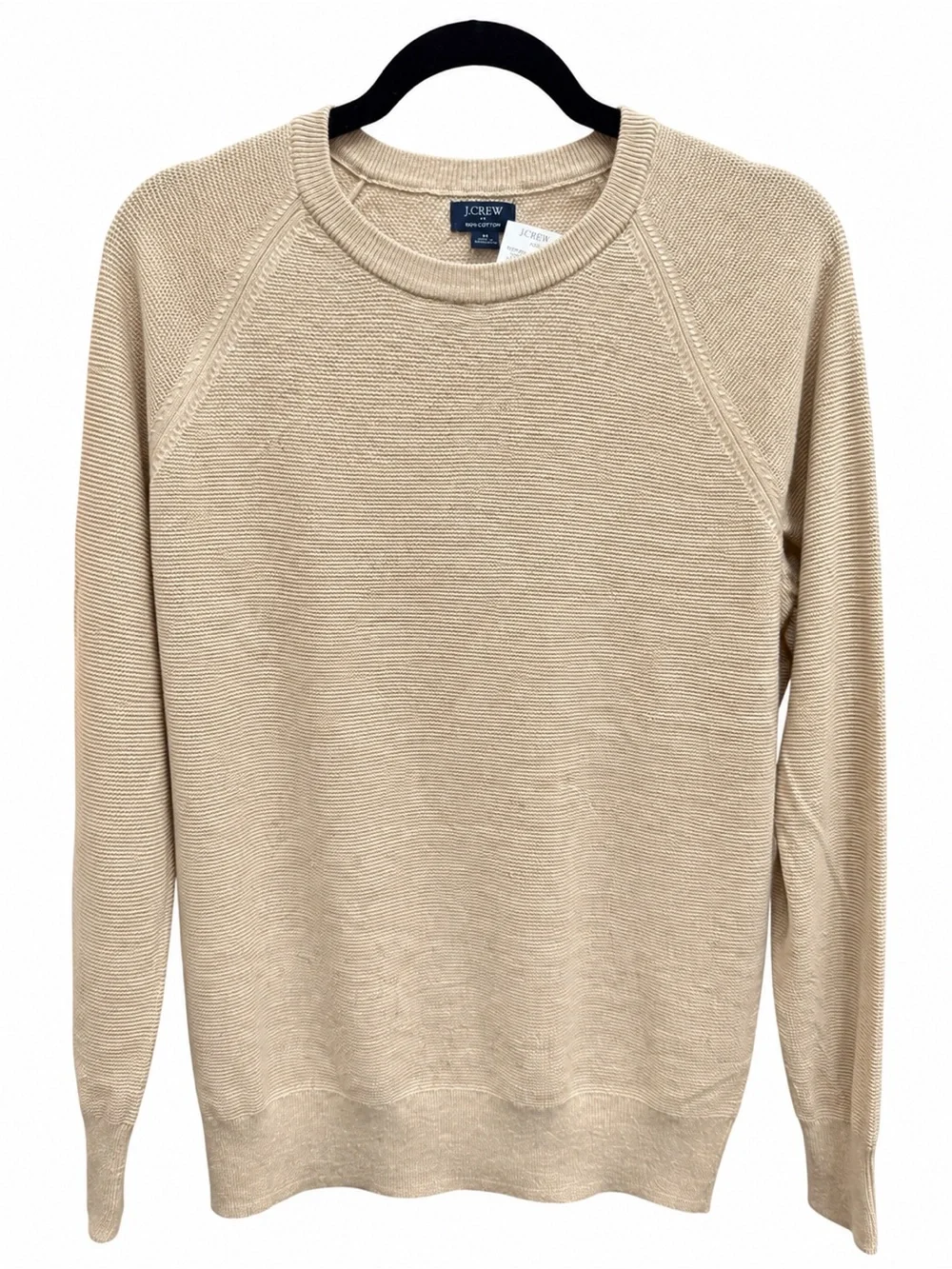 J.Crew Men’s 100% Cotton Lightweight Crewneck Sweater M XL Beige NWT